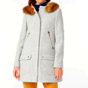 J.Crew Heather Dusk Italian Stadium-Cloth Wool Chateau Parka Coat  2